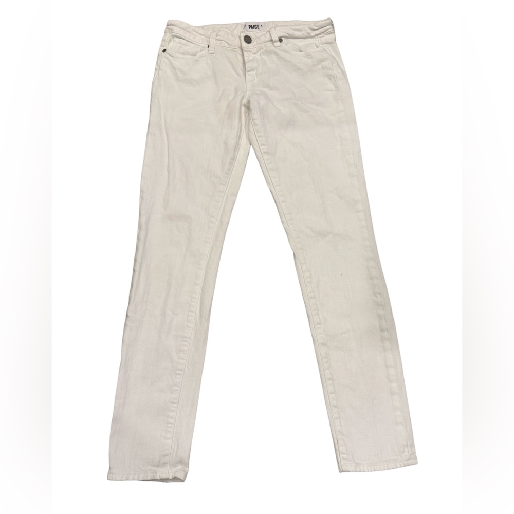 PAIGE Skyline Skinny Jeans Women’s 27 White Stretch Mid Rise
